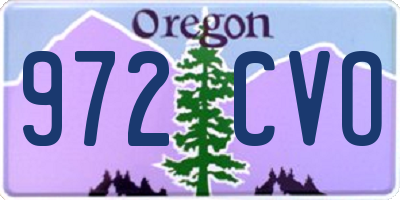 OR license plate 972CVO