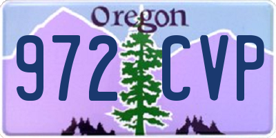 OR license plate 972CVP