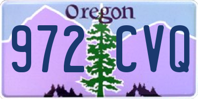 OR license plate 972CVQ