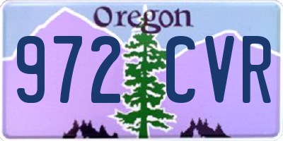 OR license plate 972CVR