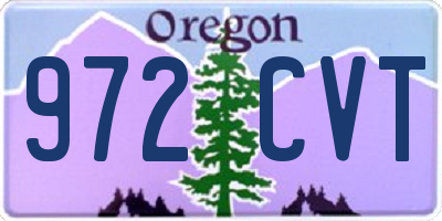 OR license plate 972CVT