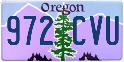 OR license plate 972CVU