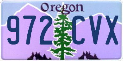 OR license plate 972CVX