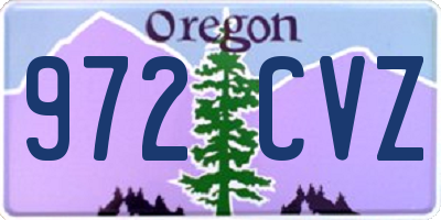 OR license plate 972CVZ