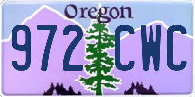 OR license plate 972CWC
