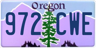 OR license plate 972CWE