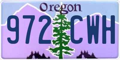 OR license plate 972CWH