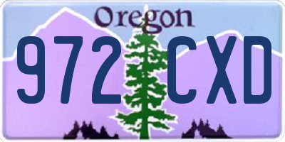 OR license plate 972CXD