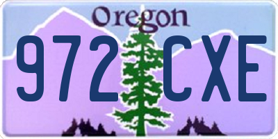 OR license plate 972CXE