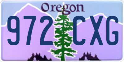 OR license plate 972CXG