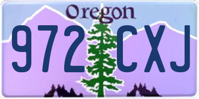 OR license plate 972CXJ