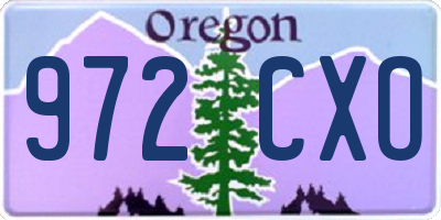 OR license plate 972CXO