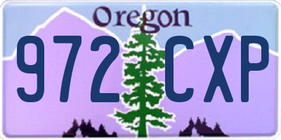 OR license plate 972CXP