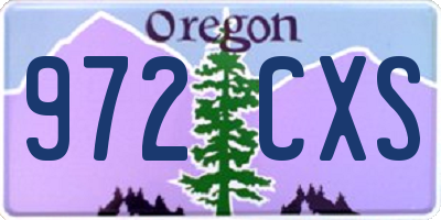 OR license plate 972CXS