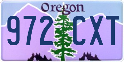 OR license plate 972CXT