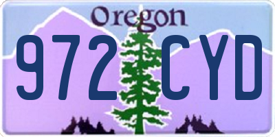OR license plate 972CYD