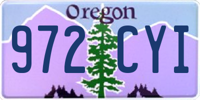 OR license plate 972CYI