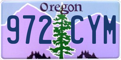 OR license plate 972CYM