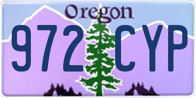 OR license plate 972CYP