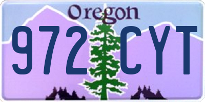 OR license plate 972CYT