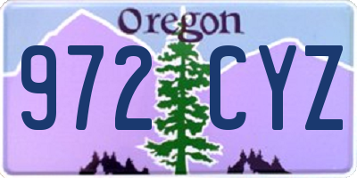 OR license plate 972CYZ