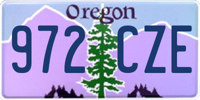 OR license plate 972CZE