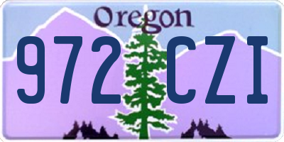 OR license plate 972CZI