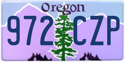 OR license plate 972CZP