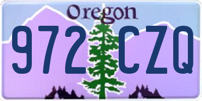 OR license plate 972CZQ