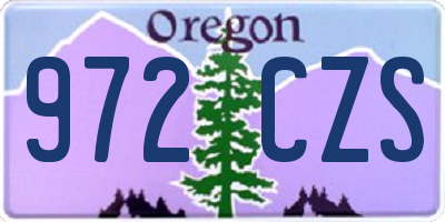 OR license plate 972CZS