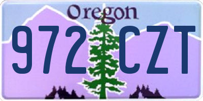 OR license plate 972CZT