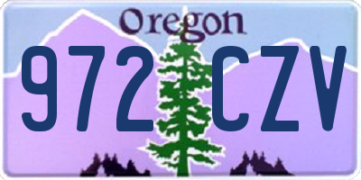 OR license plate 972CZV