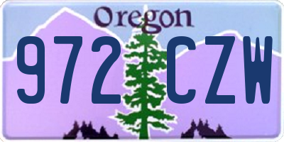 OR license plate 972CZW