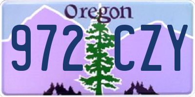 OR license plate 972CZY