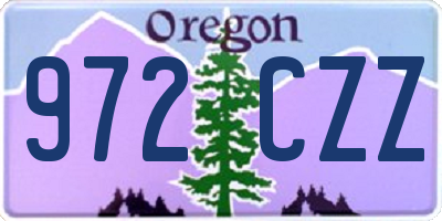OR license plate 972CZZ