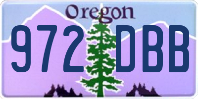 OR license plate 972DBB