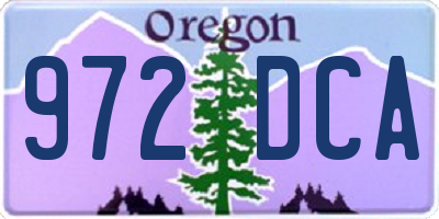 OR license plate 972DCA