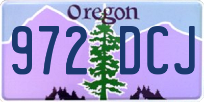 OR license plate 972DCJ