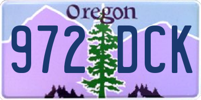 OR license plate 972DCK
