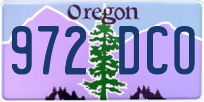 OR license plate 972DCO