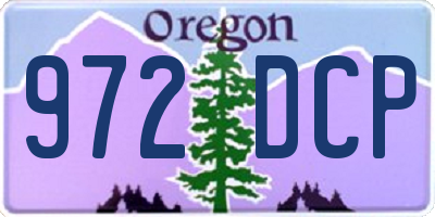 OR license plate 972DCP