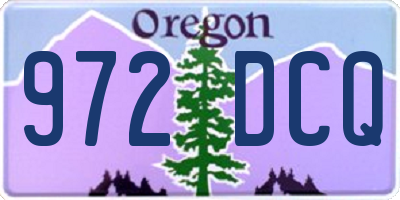 OR license plate 972DCQ