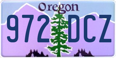 OR license plate 972DCZ