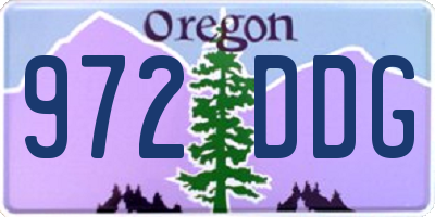 OR license plate 972DDG