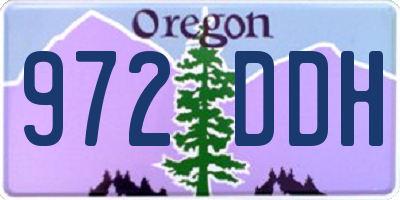 OR license plate 972DDH