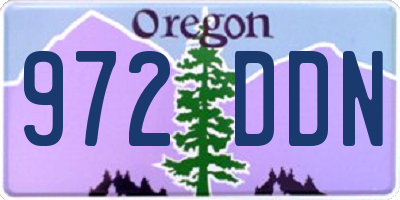 OR license plate 972DDN
