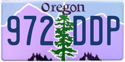 OR license plate 972DDP
