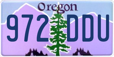 OR license plate 972DDU