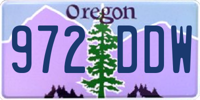 OR license plate 972DDW