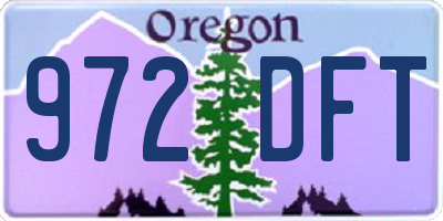 OR license plate 972DFT